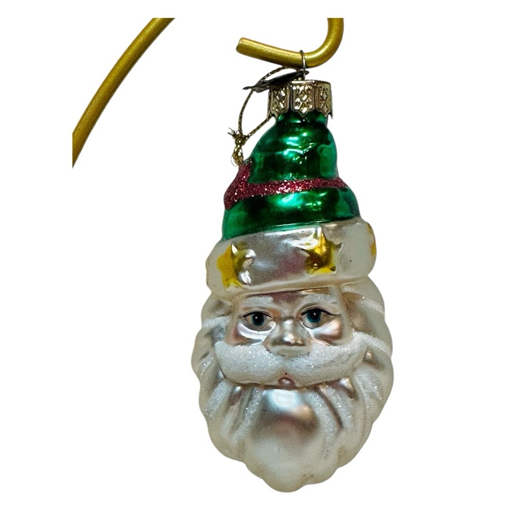 Vintage 2003 Thomas Pacconi Santa Claus Head Christmas Ornament - 4”